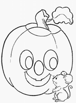 coloriage la citrouille et la petite souris